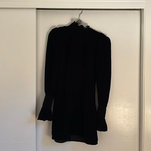 Zara Black Mini Velvet Dress